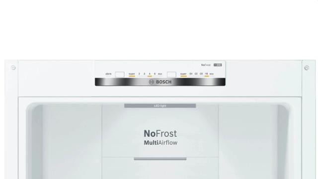 Хладилник Bosch KGN39VWEQ SER4 FS fridge-freezer NoFrost, E, 203/60/66cm, 368 l (279+89), 39 dB(C), VitaFresh, handles, white