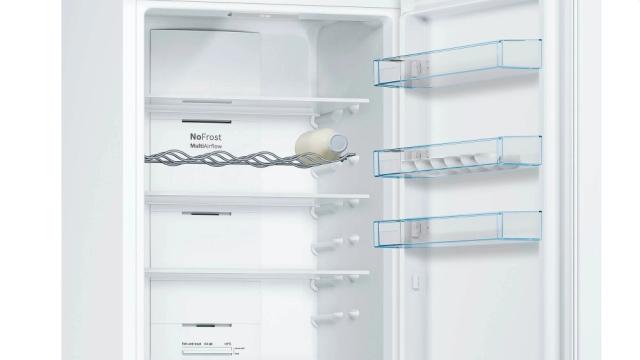 Хладилник Bosch KGN39VWEQ SER4 FS fridge-freezer NoFrost, E, 203/60/66cm, 368 l (279+89), 39 dB(C), VitaFresh, handles, white