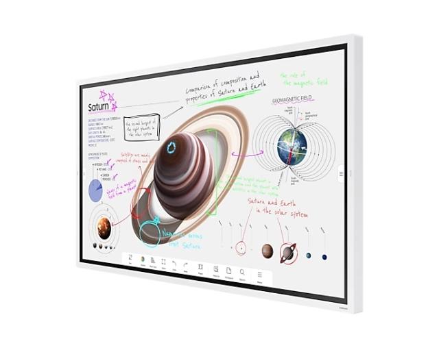 Интерактивен дисплей Samsung Flip PRO WM65B 65"  3,840 x 2,160, VA, 8ms, 350 cd/m2, 4000:1 Contrast, 4K Digital Flipchart TOUCH , Mirroring, Remote Management, Wi-Fi, Remote PC & Bluetooth Support, 2xHDMI 2.0, DP 1.2, RJ45, RS232, Tizen 6.5, White