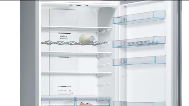 Хладилник Bosch KGN49XIEA SER4; Comfort; Free-standing fridge-freezer NoFrost, E, 203/70/67cm, 435l(330+105), 40dB, VitaFresh, inox EasyClean doors, display