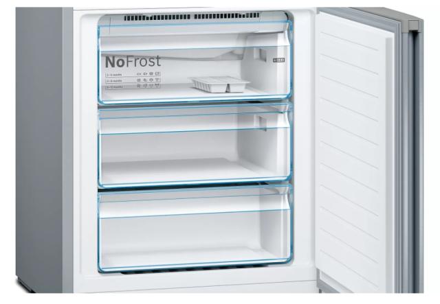 Хладилник Bosch KGN49XIEA SER4; Comfort; Free-standing fridge-freezer NoFrost, E, 203/70/67cm, 435l(330+105), 40dB, VitaFresh, inox EasyClean doors, display