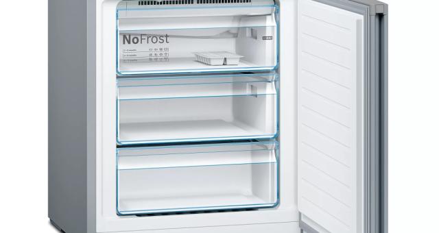 Хладилник Bosch KGN49XLEA SER4; Comfort; Free-standing fridge-freezer NoFrost, E, 203/70/67cm, 435l(330+105), 40dB, VitaFresh, Inox-look, display
