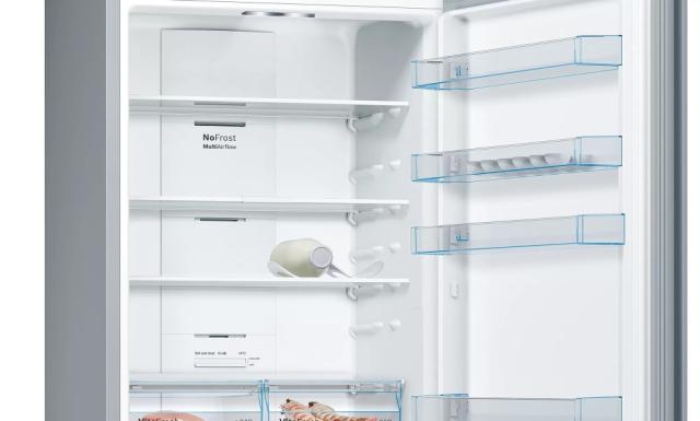 Хладилник Bosch KGN49XLEA SER4; Comfort; Free-standing fridge-freezer NoFrost, E, 203/70/67cm, 435l(330+105), 40dB, VitaFresh, Inox-look, display