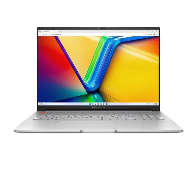 Лаптоп Asus Vivobook Pro OLED, K6602VV-OLED-MX731X,Intel Core i7-13700H 2.4 GHz (24MB Cache, up to 5.0 GHz,), 16" 3.2K (3200 x 2000) OLED 16:10 ,DDR5 16GB (8 GB on BD),1TBPCIEG3 SSD, RTX 4060 8GB, Windows 11 Pro, Cool Silver