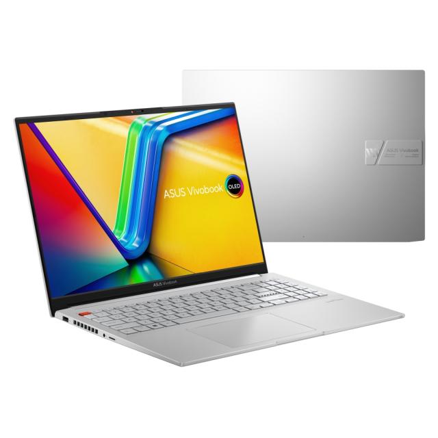 Лаптоп Asus Vivobook Pro OLED, K6602VV-OLED-MX731X,Intel Core i7-13700H 2.4 GHz (24MB Cache, up to 5.0 GHz,), 16" 3.2K (3200 x 2000) OLED 16:10 ,DDR5 16GB (8 GB on BD),1TBPCIEG3 SSD, RTX 4060 8GB, Windows 11 Pro, Cool Silver