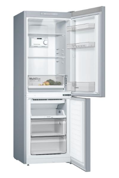 Хладилник Bosch KGN33NLEB SER2; Comfort; Free-standing fridge-freezer NoFrost, E, 176/60/66cm, 279l(192+87), 42dB, MultiBox, Inox-look, HolidayMode