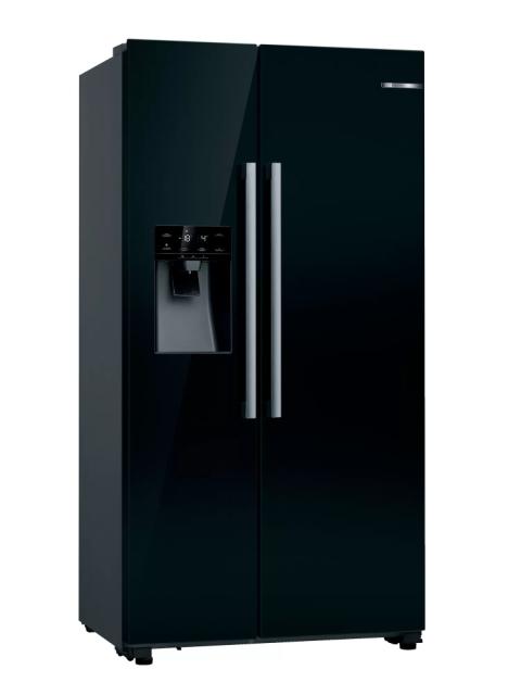 Хладилник Bosch KAD93VBFP SER6 SbS fridge-freezer, NoFrost, F, 179/91/71cm, 533l(368+165), 42dB, Auto dispenser and IceMaker, water connect., inv.comp., black