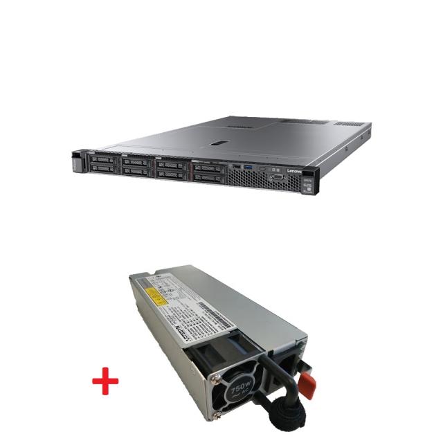 Сървър Lenovo ThinkSystem SR630, Xeon Silver 4210R (10C 2.4GHz 13.75MB Cache/100W), 32GB 2933MHz (1x32GB, 2Rx4 RDIMM), O/B, 9350-8i, 2x750W, XCC Enterprise, Tooless Rails