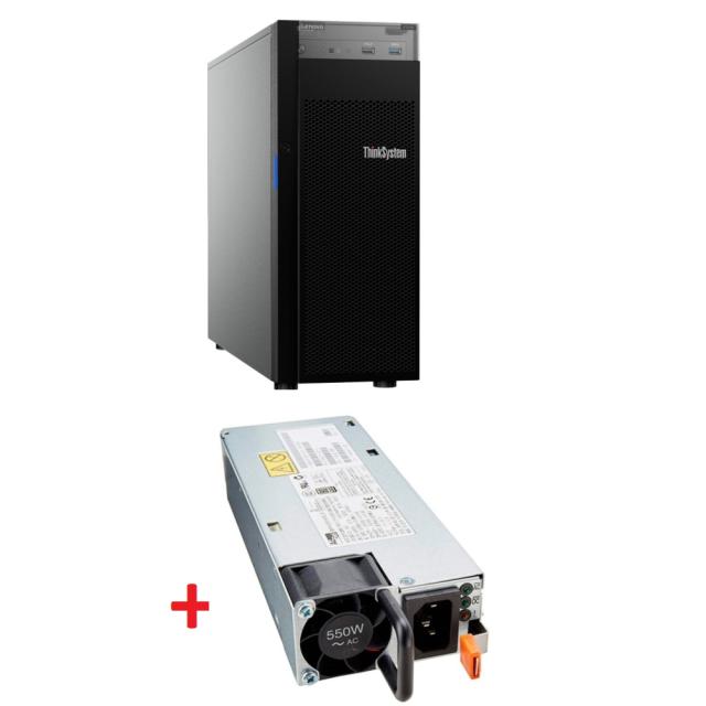 Сървър Lenovo ThinkSystem ST250, Xeon E-2276G (6C 3.8GHz 12MB Cache/80W), 1x16GB, O/B, 2.5" HS (8), 530-8i, 2x 550W, XCC Standard