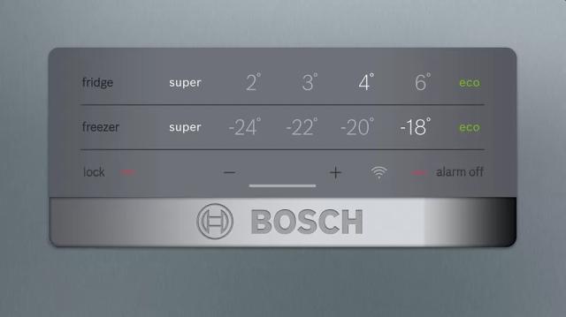 Хладилник Bosch KGN397LEQ, SER4, FS fridge-freezer NoFrost, E, 203/60/66cm, 368l(279+89), 39dB(C), VitaFresh, bottle rack, handles, Inox-look, display