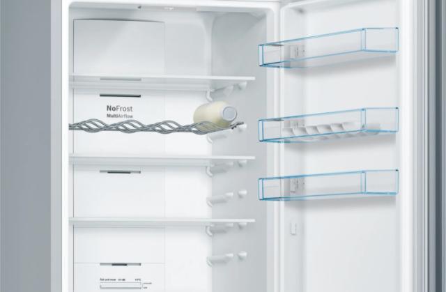 Хладилник Bosch KGN39VLEB, SER4, FS fridge-freezer NoFrost, E, 203/60/66cm, 368l(279+89), 39dB(C), VitaFresh, Inox-look