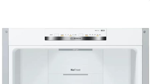 Хладилник Bosch KGN36VLED, SER4, FS fridge-freezer NoFrost, E, 186/60/66cm, 326l(237+89), 39dB(C), VitaFresh, Inox-look