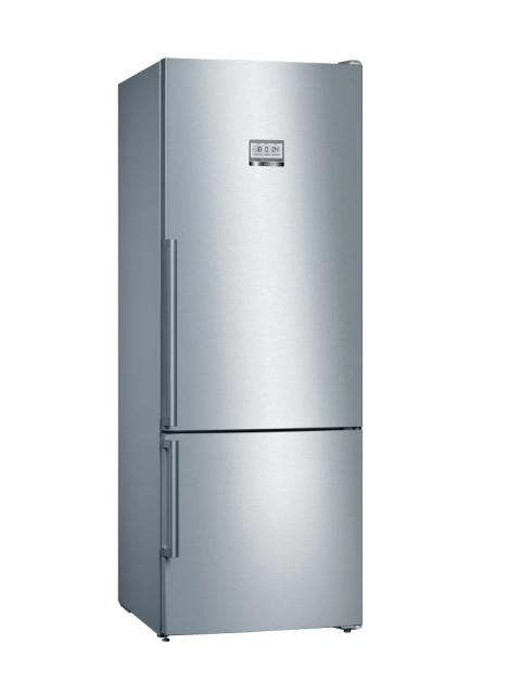 Хладилник Bosch KGF56PIDP SER8 FS fridge-freezer NoFrost, D, 193/70/80cm, 480l(375+105), 42dB, VitaFreshPro 124l, display, Premium LED, Inox EasyClean