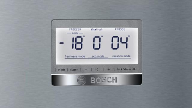Хладилник Bosch KGF56PIDP SER8 FS fridge-freezer NoFrost, D, 193/70/80cm, 480l(375+105), 42dB, VitaFreshPro 124l, display, Premium LED, Inox EasyClean