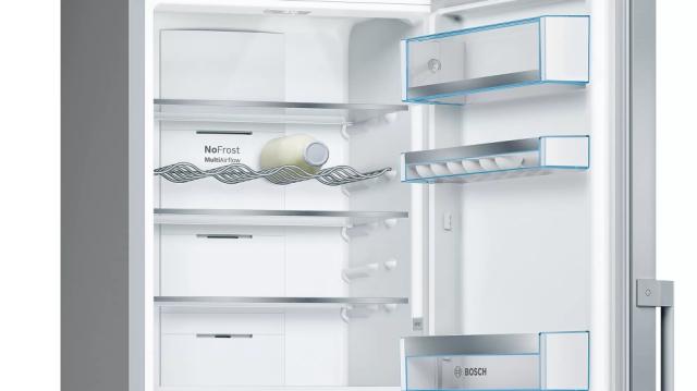 Хладилник Bosch KGF39PIDP SER8 FS fridge-freezer NoFrost, D, 203/60/66cm, 343l(256+87), 38dB, VitaFreshPro 81l, Premium LED, inox EasyClean, HC ready