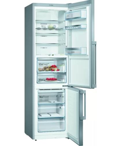 Хладилник Bosch KGF39PIDP SER8 FS fridge-freezer NoFrost, D, 203/60/66cm, 343l(256+87), 38dB, VitaFreshPro 81l, Premium LED, inox EasyClean, HC ready