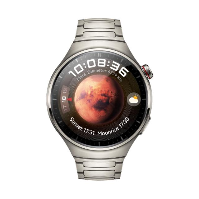 Часовник Huawei Watch 4 Pro, Medes-L29M, 1.5", Amoled, 466x466, PPI 310, 2G, e-sim, Dual - band GNSS, BT5.2 BR+BLE, 5ATM, 780mAh, Titanium