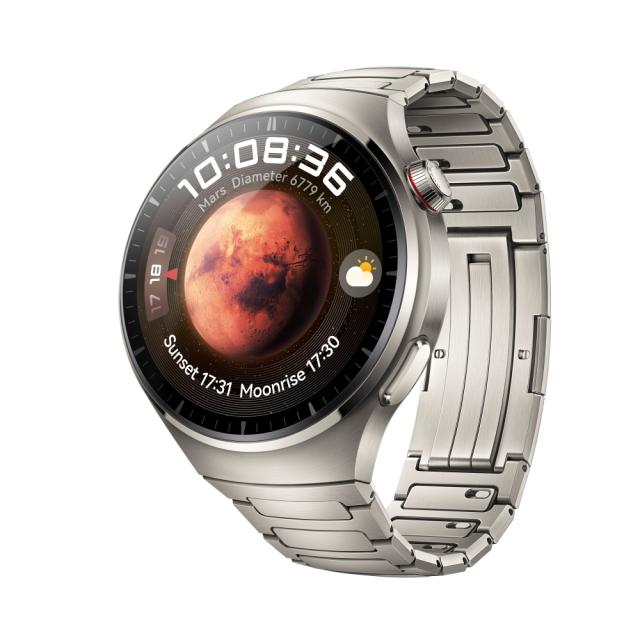 Часовник Huawei Watch 4 Pro, Medes-L29M, 1.5", Amoled, 466x466, PPI 310, 2G, e-sim, Dual - band GNSS, BT5.2 BR+BLE, 5ATM, 780mAh, Titanium