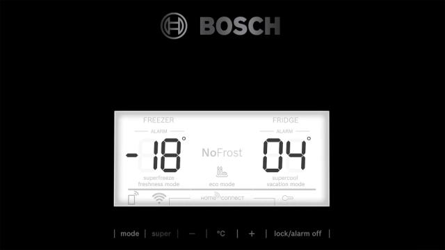 Хладилник Bosch KGN49LBEA SER6 FS fridge-freezer NoFrost, E, 203/70/67cm, 435l(330+105), 40dB, VitaFresh Plus, display, colorGlass Black