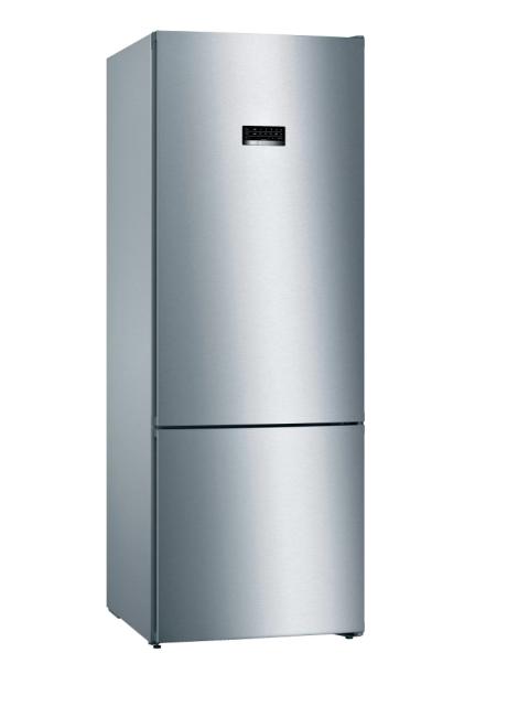 Хладилник Bosch KGN56XLEA SER4 FS fridge-freezer NoFrost, E, 193/70/80cm, 505l(400+105), 42dB, VitaFresh 38l, display, inox-look