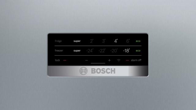 Хладилник Bosch KGN56XLEA SER4 FS fridge-freezer NoFrost, E, 193/70/80cm, 505l(400+105), 42dB, VitaFresh 38l, display, inox-look