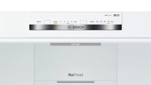 Хладилник Bosch KGN39IJEA SER4 FS fridge-freezer NoFrost, E, Vario Style, 203/60/66cm, 366l(279+87), 39dB, VitaFresh 24l, Inox-look