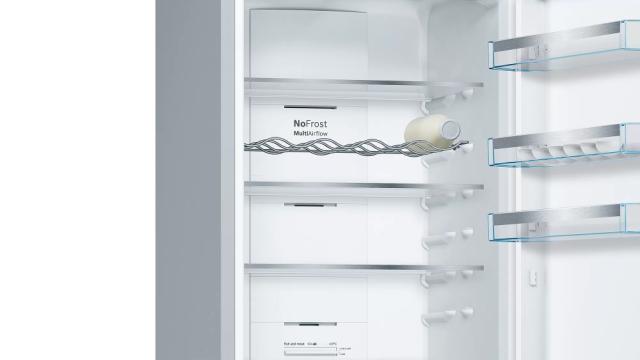 Хладилник Bosch KGN39IJEA SER4 FS fridge-freezer NoFrost, E, Vario Style, 203/60/66cm, 366l(279+87), 39dB, VitaFresh 24l, Inox-look