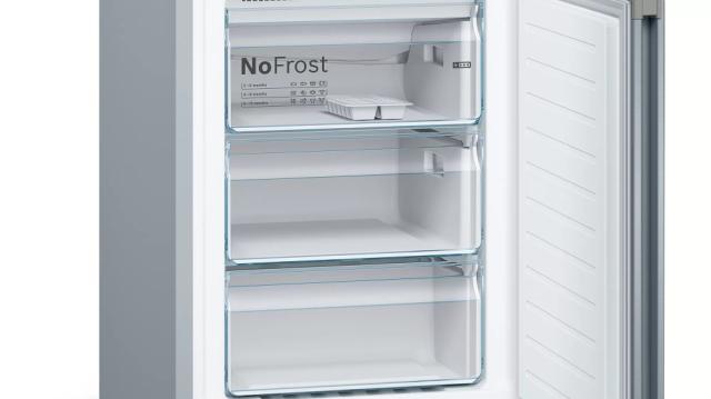 Хладилник Bosch KGN39IJEA SER4 FS fridge-freezer NoFrost, E, Vario Style, 203/60/66cm, 366l(279+87), 39dB, VitaFresh 24l, Inox-look