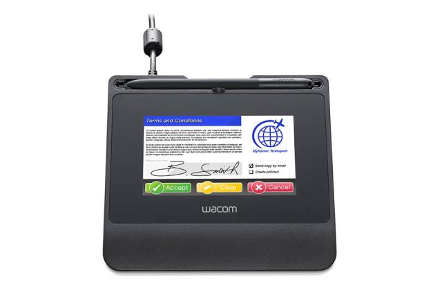 Графичен таблет Wacom STU-540, за подписи, 5" (12.7 cm) LCD цветен дисплей, 1024 нива на натиск, USB