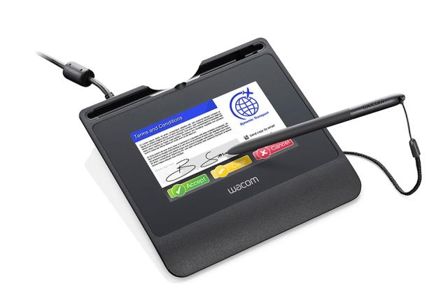 Графичен таблет Wacom STU-540, за подписи, 5" (12.7 cm) LCD цветен дисплей, 1024 нива на натиск, USB
