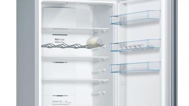 Хладилник Bosch KGN39VLEA SER4 FS fridge-freezer NoFrost, E, 203/60/66cm, 366l(279+87), 39dB, VitaFresh, Inox-look