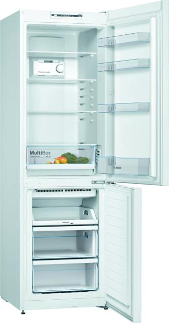 Хладилник Bosch KGN36NWEA SER2 FS fridge-freezer NoFrost, E, 186/60/66cm, 302l(215+87), 42dB, MultiBox, white