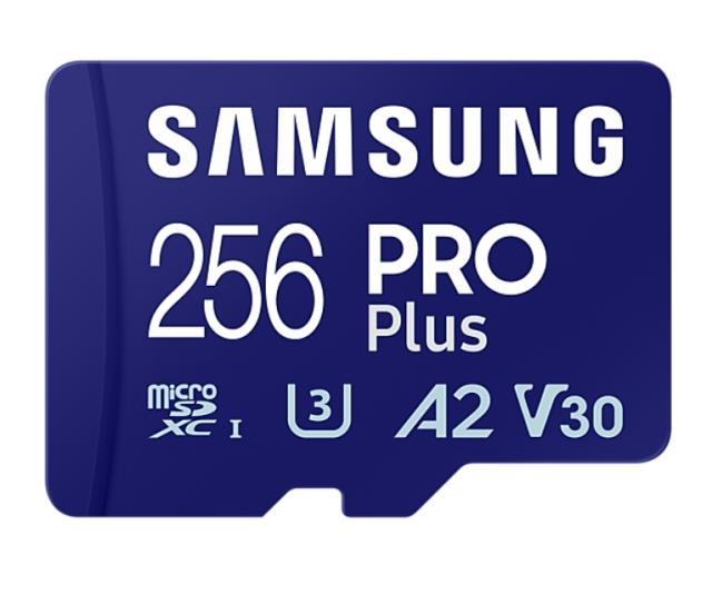 Памет Samsung 256GB micro SD Card PRO Plus with USB Reader, UHS-I, Read 180MB/s - Write 130MB/s