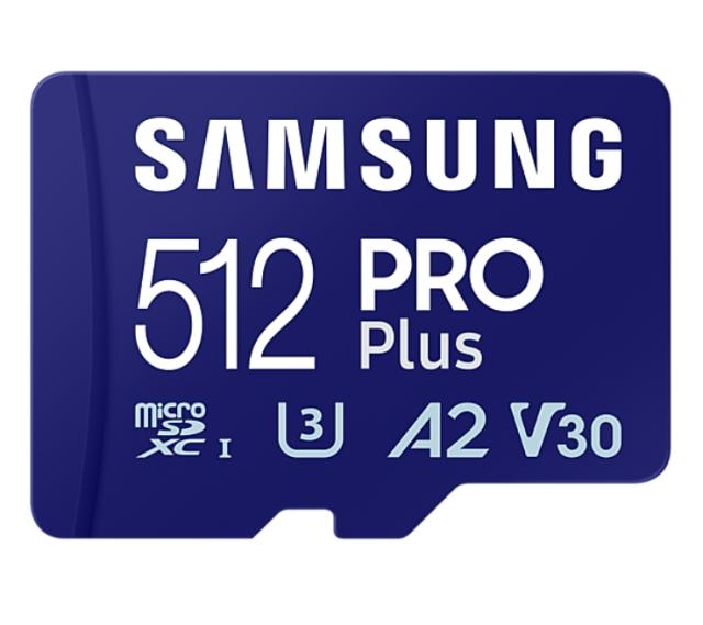 Памет Samsung 512GB micro SD Card PRO Plus with USB Reader, UHS-I, Read 180MB/s - Write 130MB/s