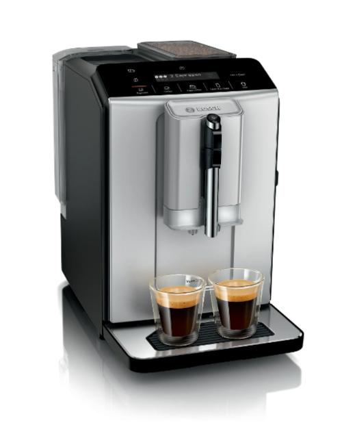 Кафемашина Bosch TIE20301, SER2, Automatic coffee-espresso machine, VeroCafe, 1300 W, 1.4 litre, 15 bar, OneTouch function, MilkMagic Pro, Silk Silver