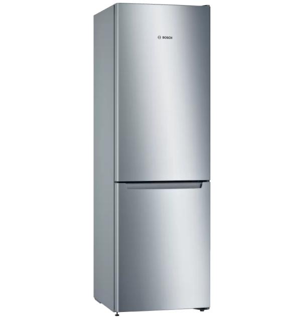 Хладилник Bosch KGN36NLEA SER2 FS fridge-freezer NoFrost, E, 186/60/66cm, 302l(215+87), 42dB, MultiBox, Inox-look