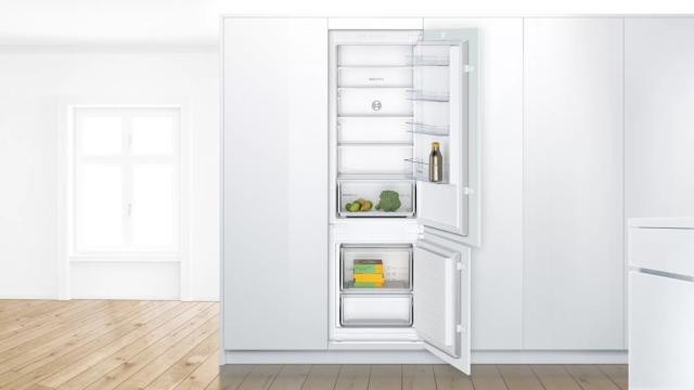 Хладилник Bosch KIV87NSF0 SER2 BI fridge-freezer LowFrost, F, 177,2cm, 268l(199+69), 39dB, MultiBox, BigBox, sliding hinge