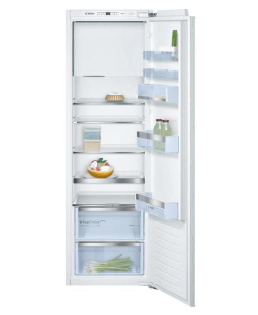 Хладилник Bosch KIL82AFF0 SER6 BI fridge with freezer section, F, 177,5cm, 286l(252+34), 36dB, VitaFresh Plus, MultiBox, EasyAccess shelf, Vario Shelf, display, flush-folding