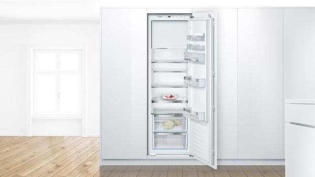 Хладилник Bosch KIL82AFF0 SER6 BI fridge with freezer section, F, 177,5cm, 286l(252+34), 36dB, VitaFresh Plus, MultiBox, EasyAccess shelf, Vario Shelf, display, flush-folding