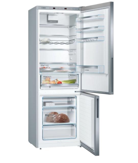 Хладилник Bosch KGE49AICA SER4 FS Fridge-freezer LowFrost, C, 201/70/65cm, 413l(302+111), 38dB, VitaFresh 28l, inox EasyClean