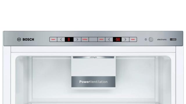 Хладилник Bosch KGE36AWCA SER6 FS Fridge-freezer LowFrost, C, 186/60/65cm, 302l(214+88), 38dB, VitaFresh 22l, bottle rack, fan, white