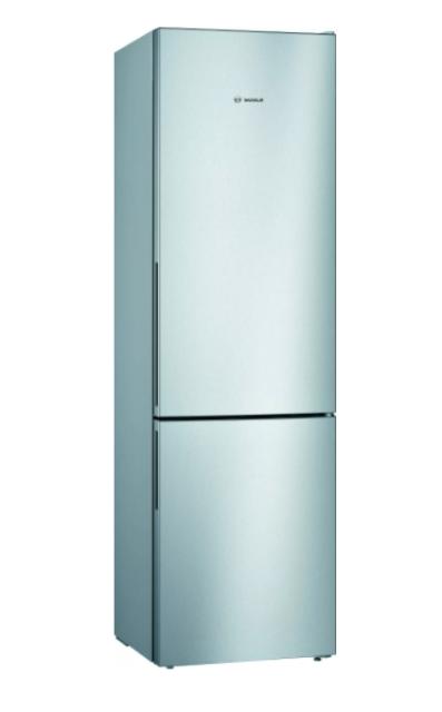 Хладилник Bosch KGV39VLEAS SER4 FS Fridge-freezer LowFrost, E, 201/60/65cm, 343l(249+94), 39dB, VitaFresh, fan, inox-look