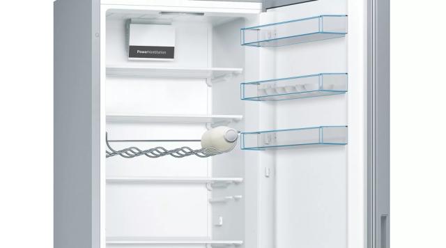 Хладилник Bosch KGV39VLEAS SER4 FS Fridge-freezer LowFrost, E, 201/60/65cm, 343l(249+94), 39dB, VitaFresh, fan, inox-look