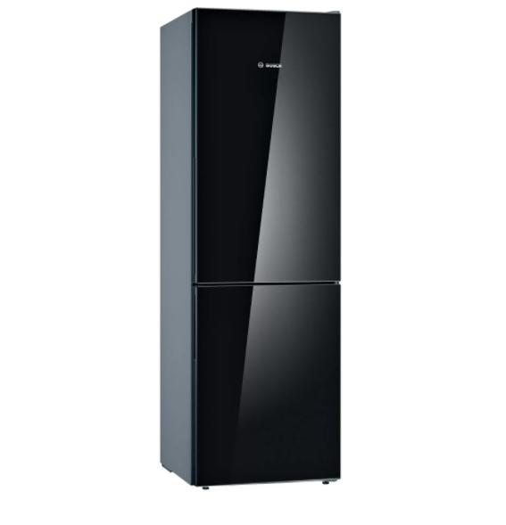 Хладилник Bosch KGV36VBEAS SER4 FS Fridge-freezer LowFrost, E, 186/60/65cm, 308l(214+94), 39dB, VitaFresh, fan, black