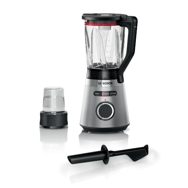 Блендер Bosch MMB6386M Series 4, VitaPower Blender, 1200 W, Glass ThermoSafe jug 1.5 l,  Grinding attachment, ProEdge stainless steel blades made in Solingen, Stainless steel