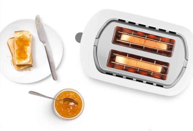 Тостер Bosch TAT3A111, Compact toaster, Plastic, 800 W, Auto power off, Defrost and warm setting, Lifting high, White