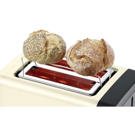 Тостер Bosch TAT4P427, Toaster, DesignLine, 820-970 W, Auto power off, Defrost and warm setting, Lifting high, Beige