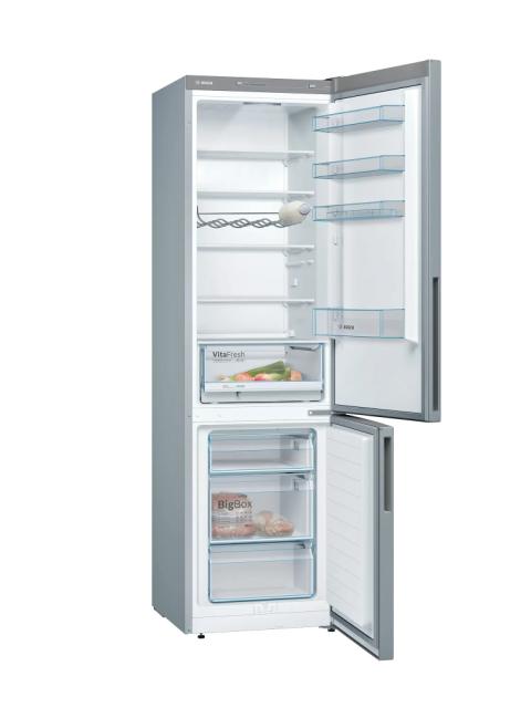 Хладилник Bosch KGV39VLEA SER4 FS Fridge-freezer LowFrost, E, 201/60/65cm, 343((249+94), 39dB, VitaFresh, inox-look