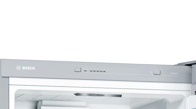 Хладилник Bosch KGV36VLEAS SER2 FS Fridge-freezer LowFrost, E, 186/60/65cm, 308l(214+94), 39dB, VitaFresh, fan, inox-look