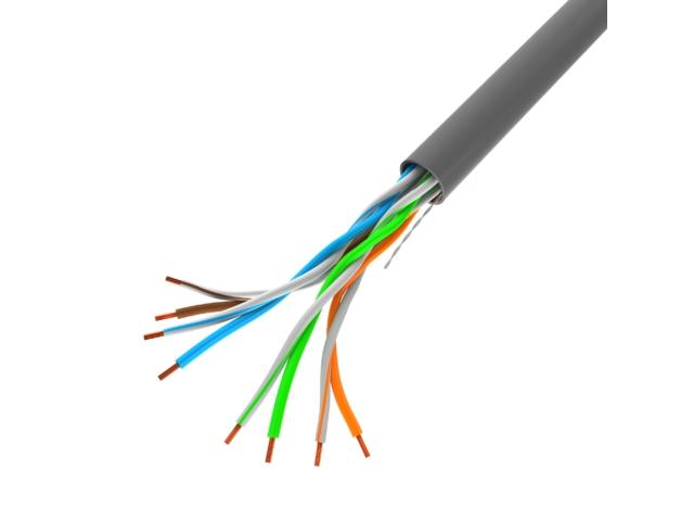 Кабел Lanberg LAN cable CAT.5E UTP 305m solid CU fluke passed, grey